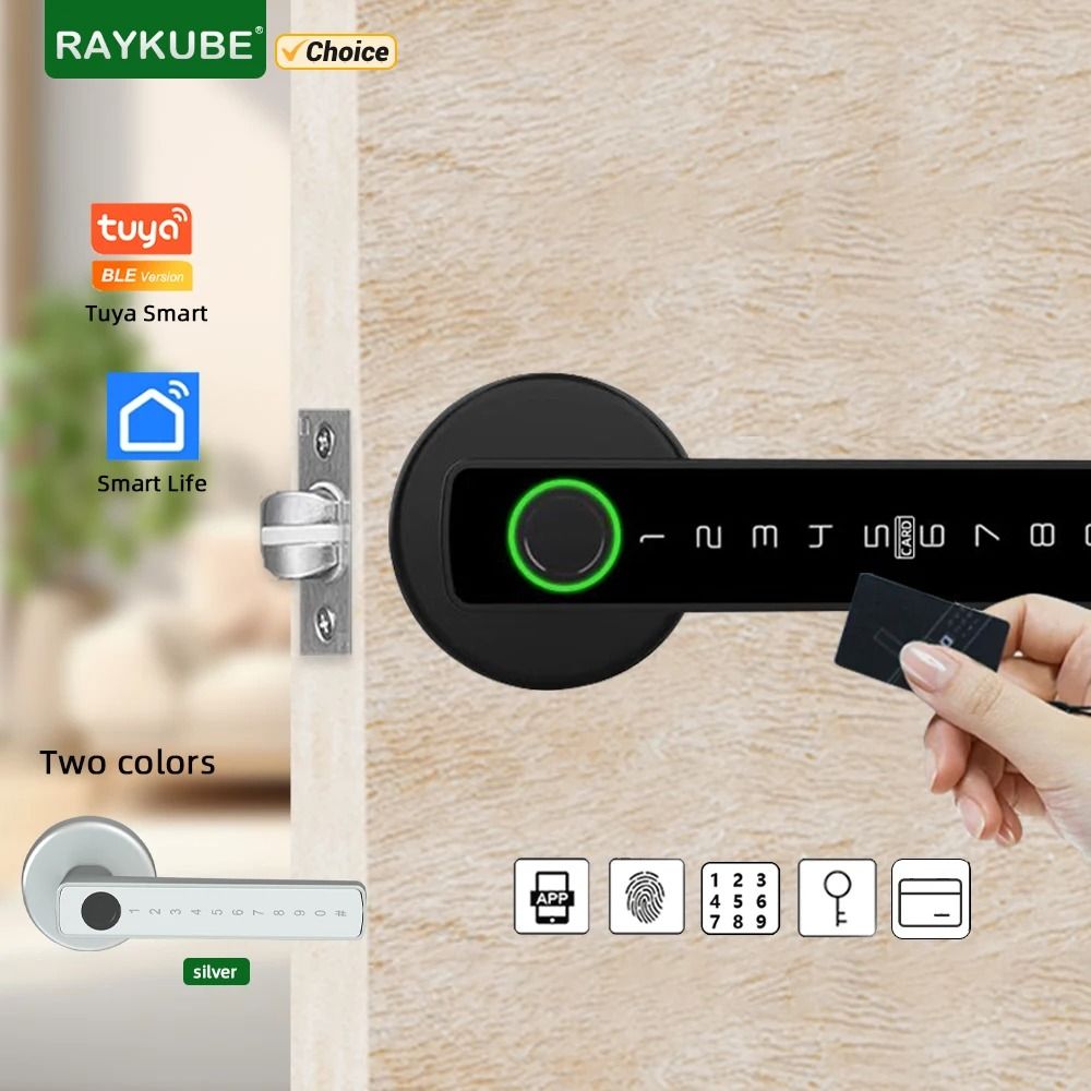 RAYKUBE M5 Tuya BLE Smart Fingerprint Door Lock 0