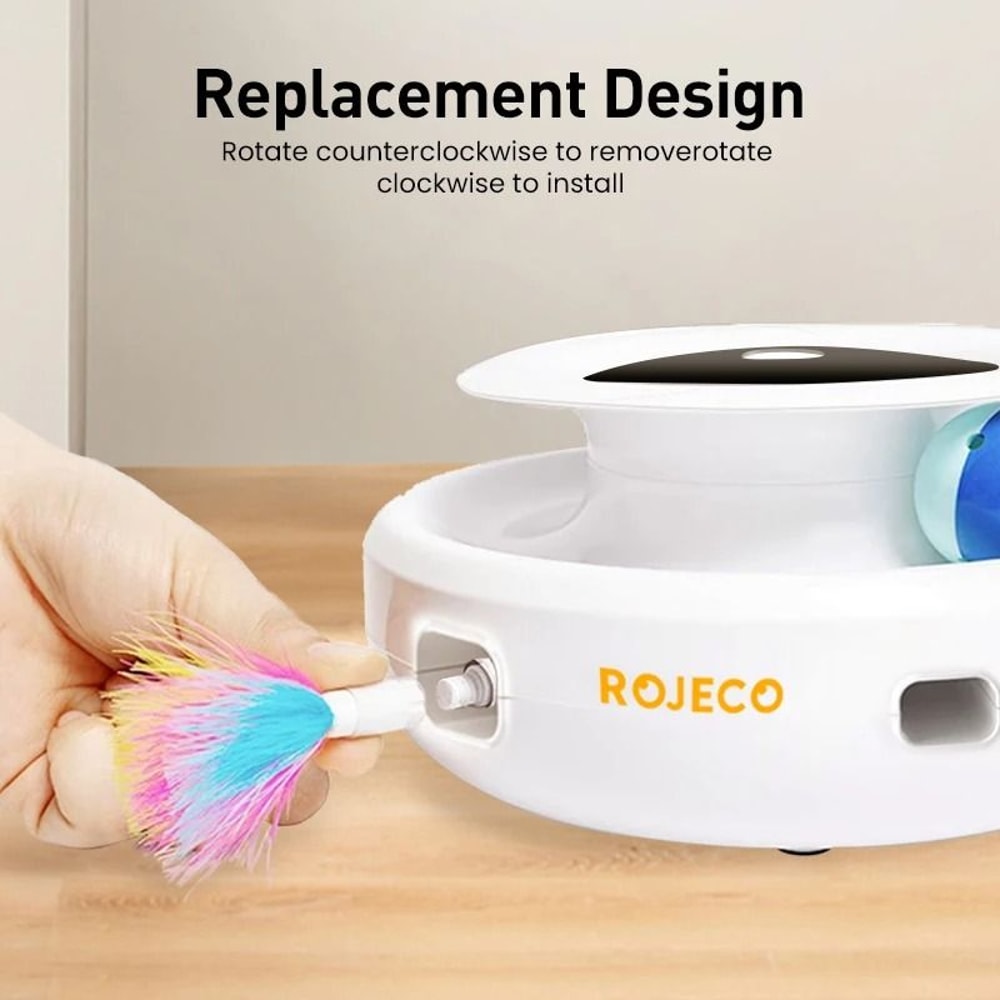 ROJECO 2 In 1 Smart Automatic Interactive Cat Toy Set 3