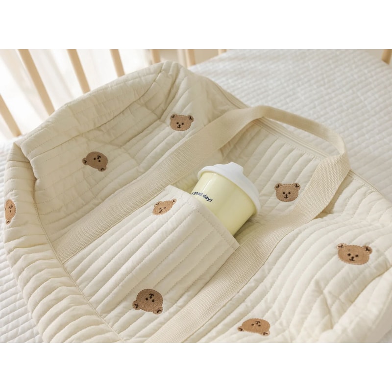 Little Bear Embroidered Handheld Mommy Bag 4