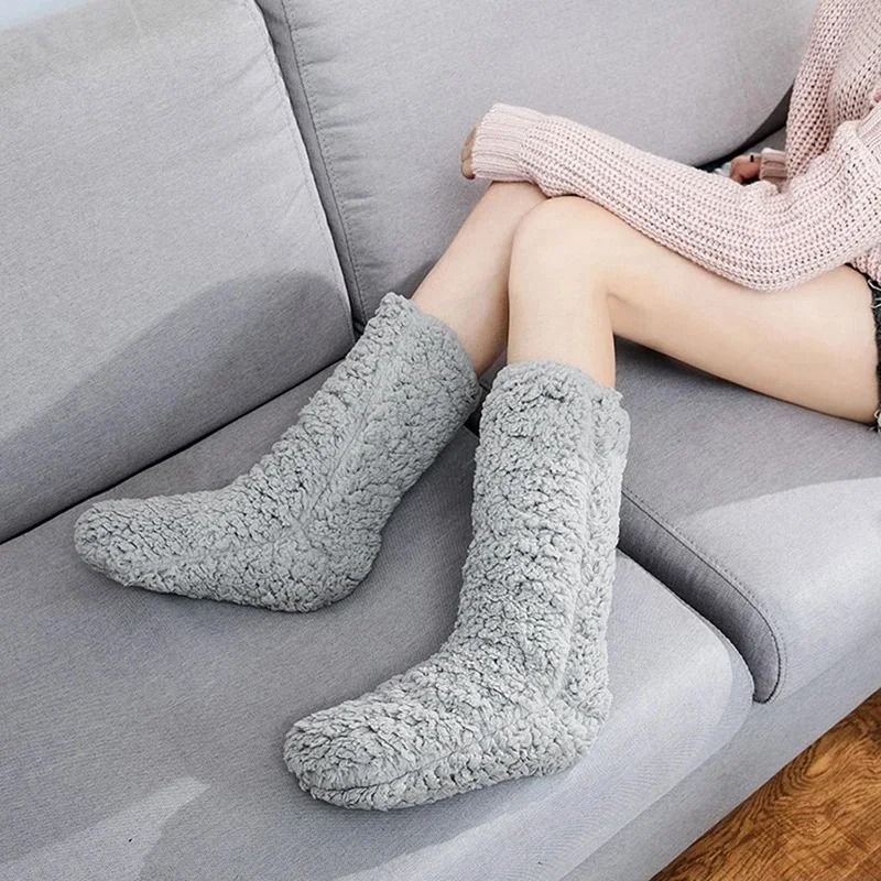 Thickened Winter Woven Thermal Cashmere Floor Socks 5