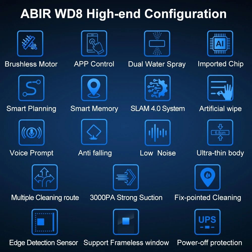 ABIR WD8 Smart Robot Window Cleaner 2