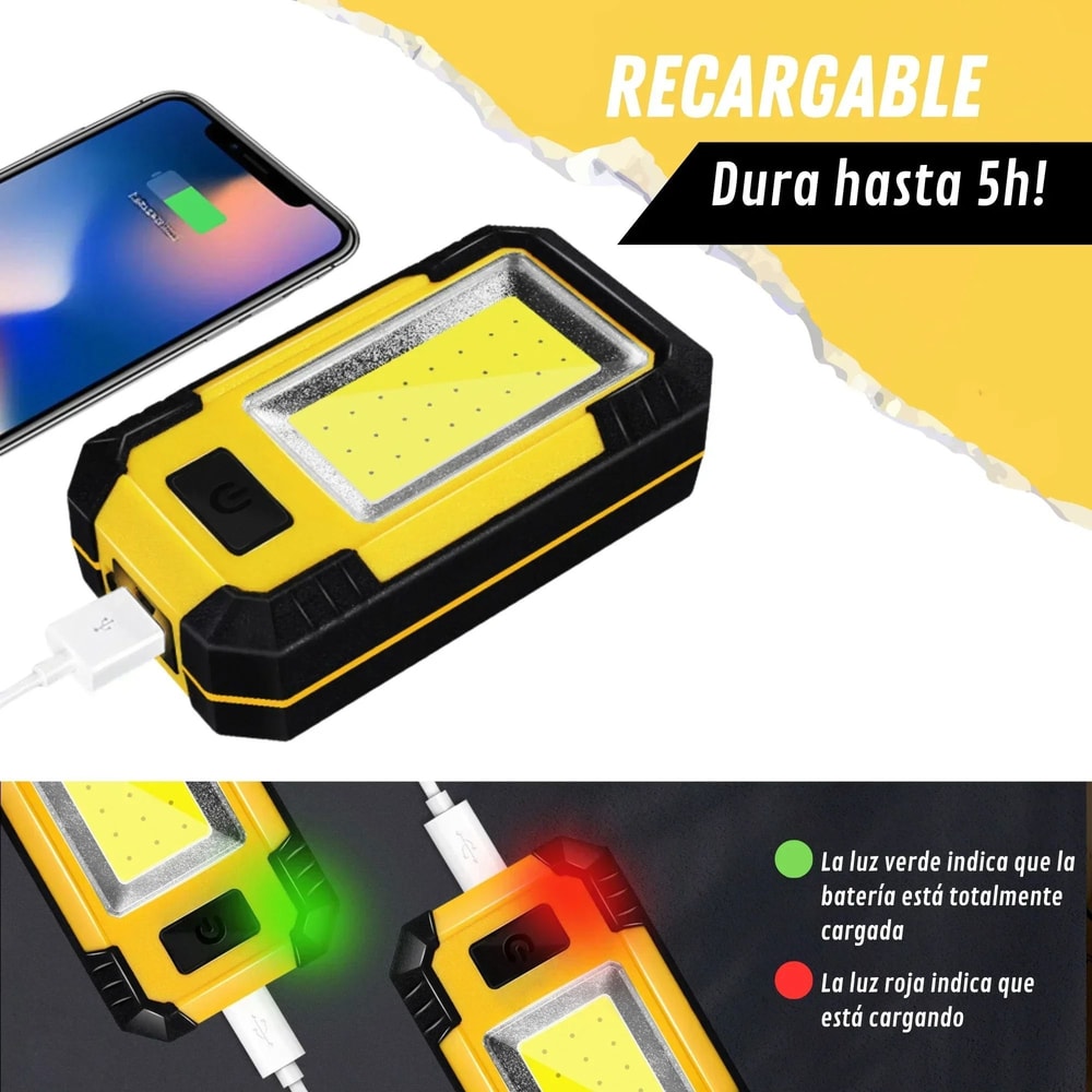 Rechargeable 30W Super Bright COB Work Light Power Bank 2