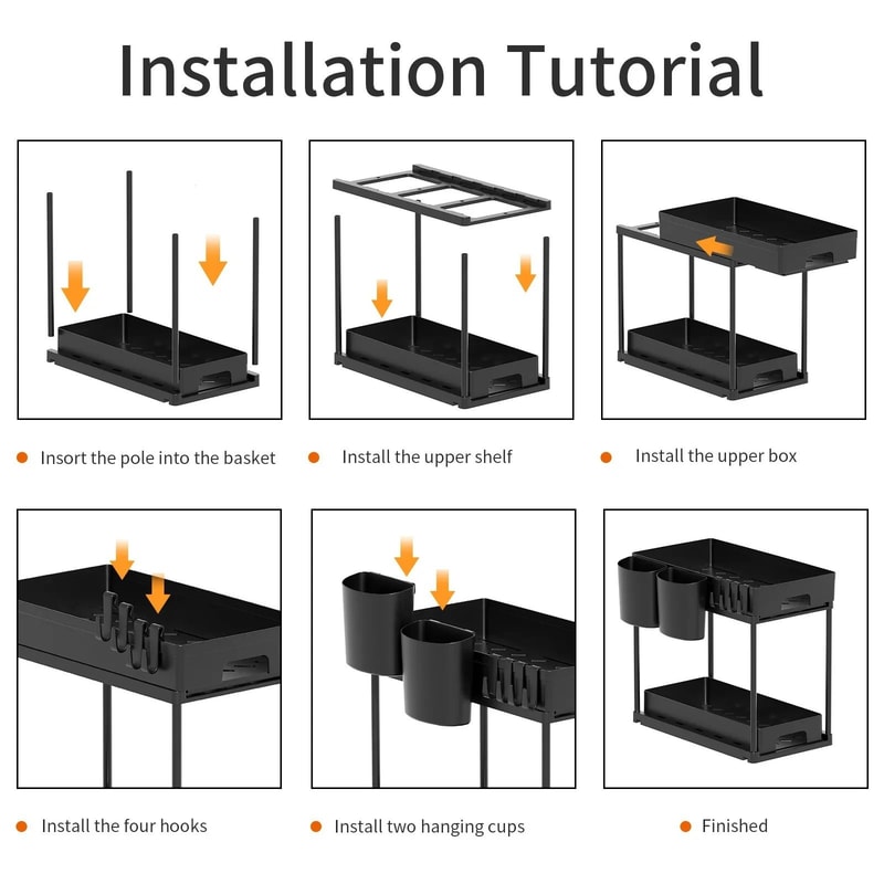 Premium Expandable UnderSink Kitchen Organizer 2Pack 1