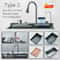 White Nano Stainless Steel Integrated Digital Kitchen Sink 6