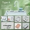 White Nano Stainless Steel Integrated Digital Kitchen Sink 7