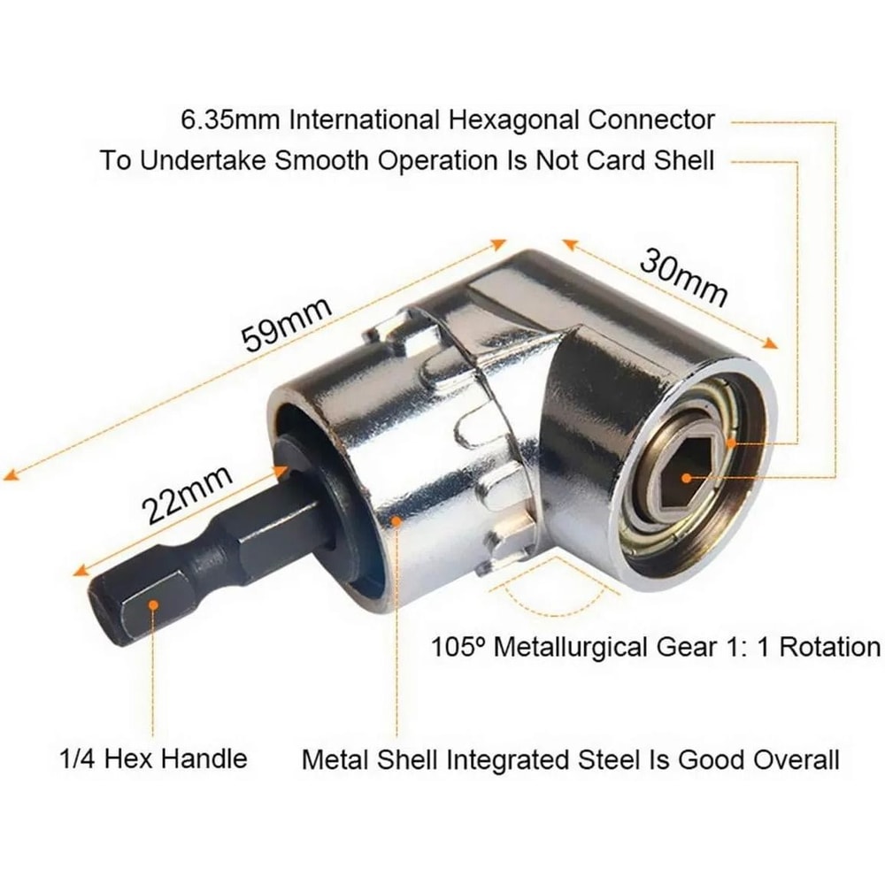 Impact Grade 105 Degree Right Angle Socket Adapter 2