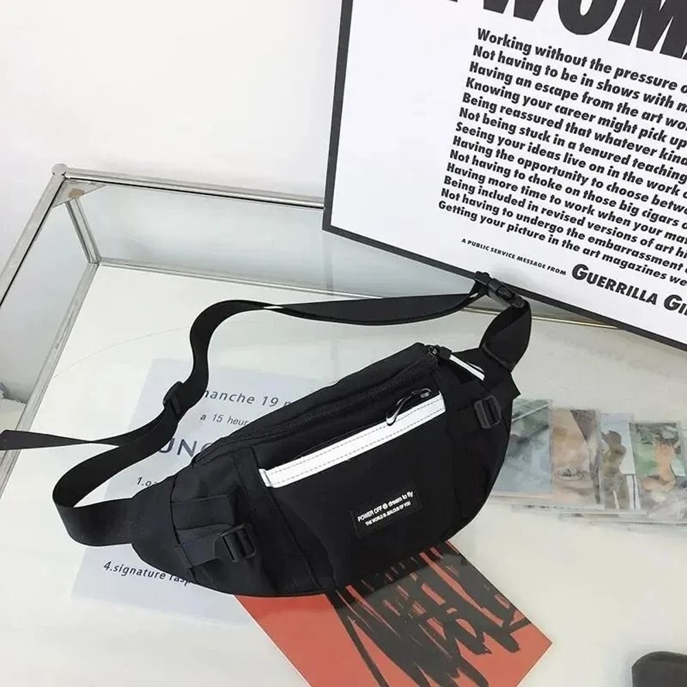 Japanese Harajuku Reflective Chest Bag Crossbody Waist Bag 4