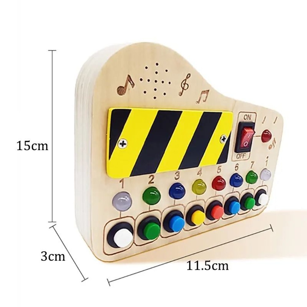Montessori LED Light Switch And Steering Wheel Busy Board 9