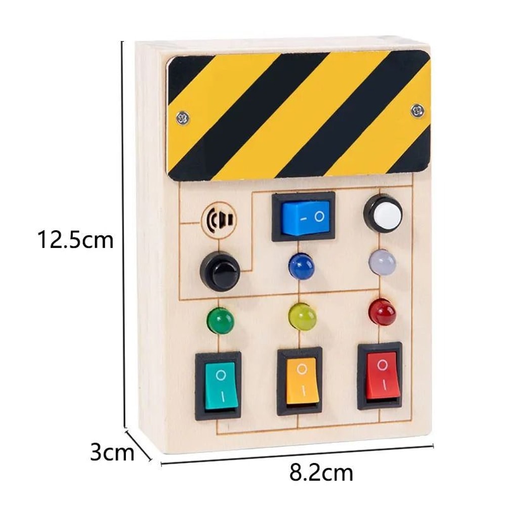 Montessori LED Light Switch And Steering Wheel Busy Board 23