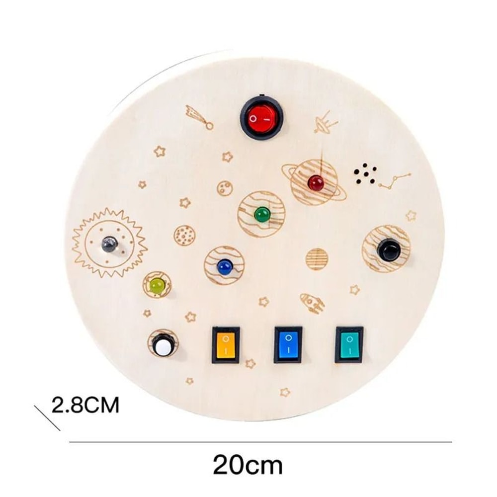 Montessori LED Light Switch And Steering Wheel Busy Board 25