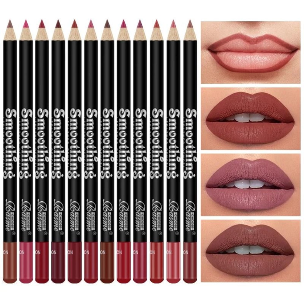 12 Pcs Long Lasting Lipstick Set With Professional Lip Liner 1