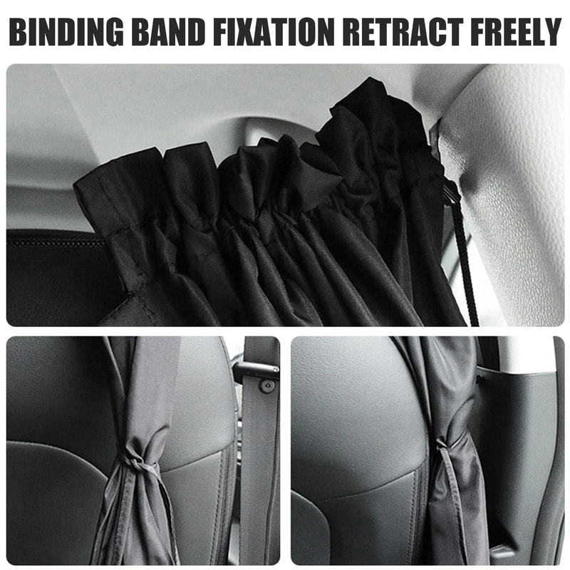 Universal Car Privacy Blackout Divider Curtains 2