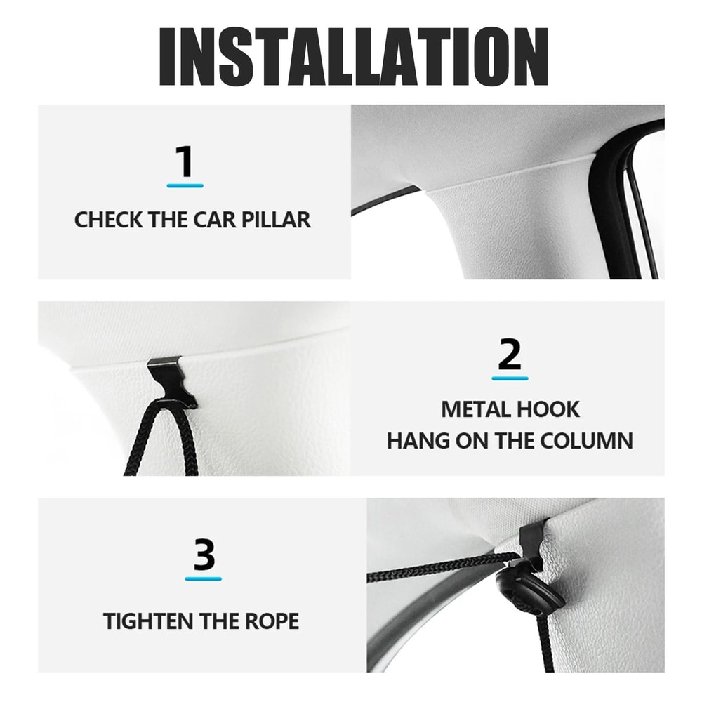 Universal Car Privacy Blackout Divider Curtains 4