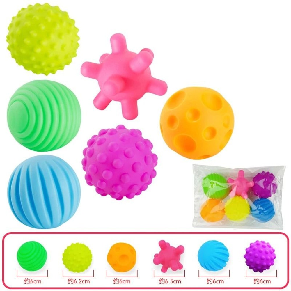 Textured Multi Sensory Baby Touch Ball Set 6