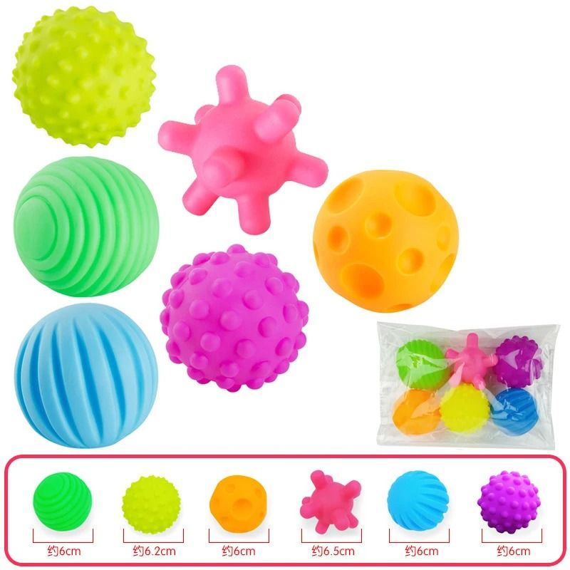 Textured Multi Sensory Baby Touch Ball Set 6