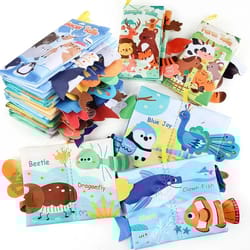 educational cartoon animal tail baby cloth book