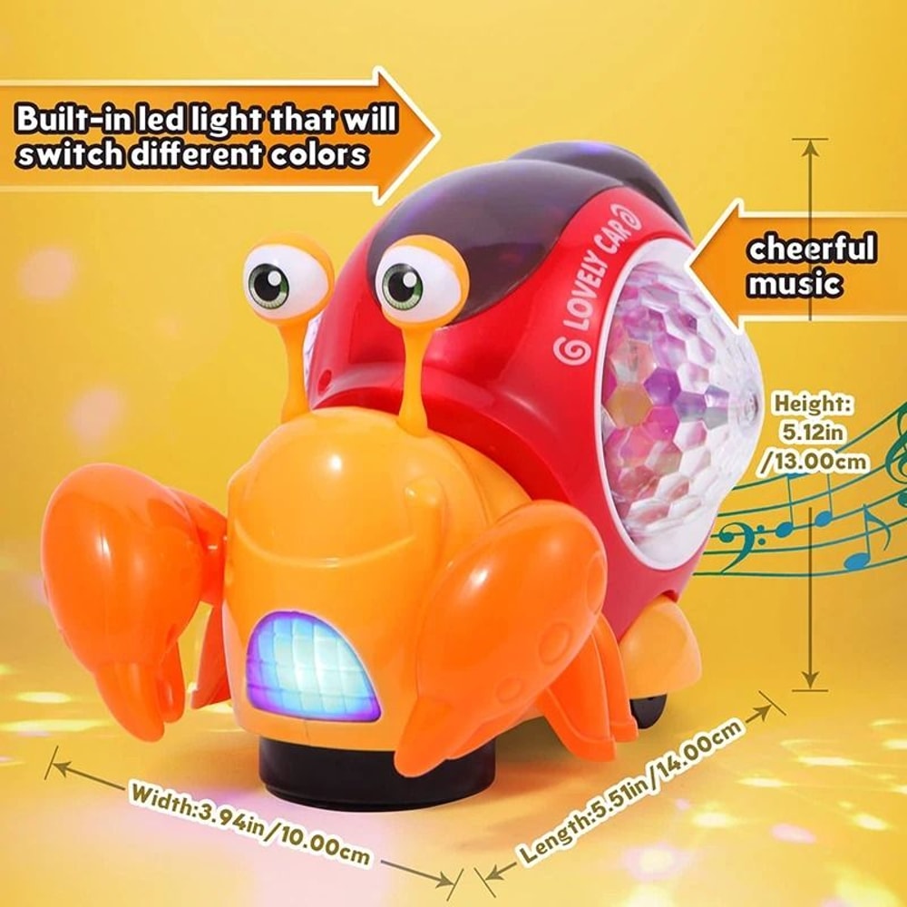 Interactive Crawling Crab And Snail Musical Toy 5