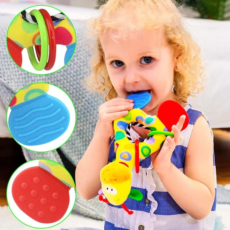 Soft Stuffed Giraffe Sensory Teether Doll 2