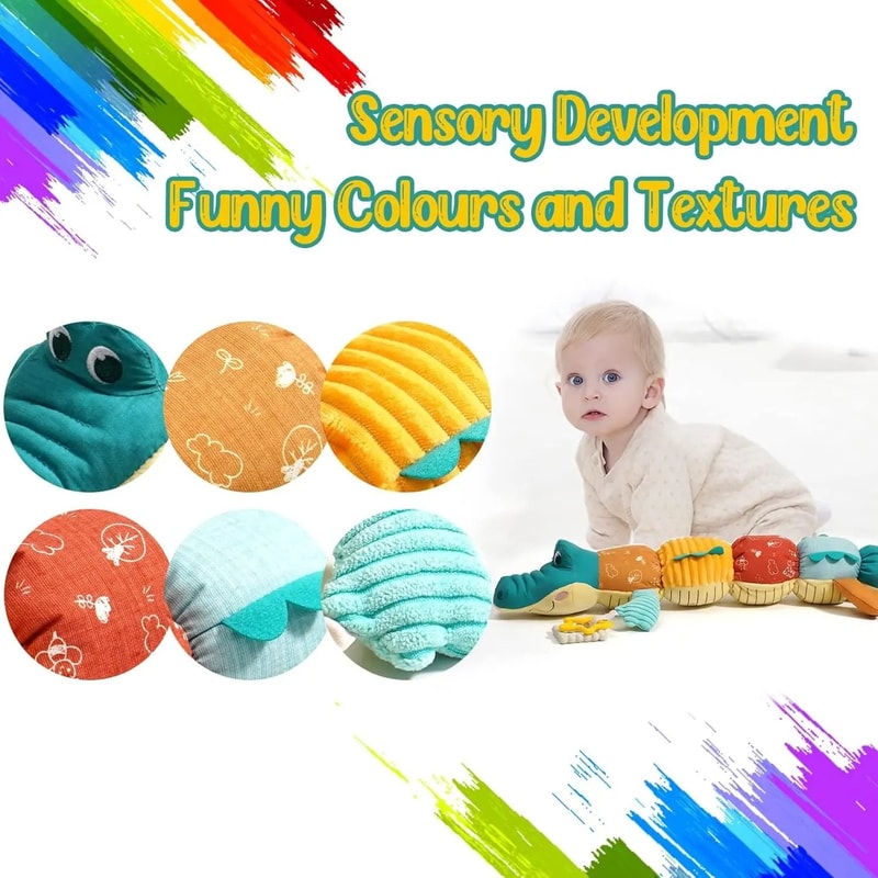 Musical Stuffed Animal Tummy Time Toy With Ruler Design 3