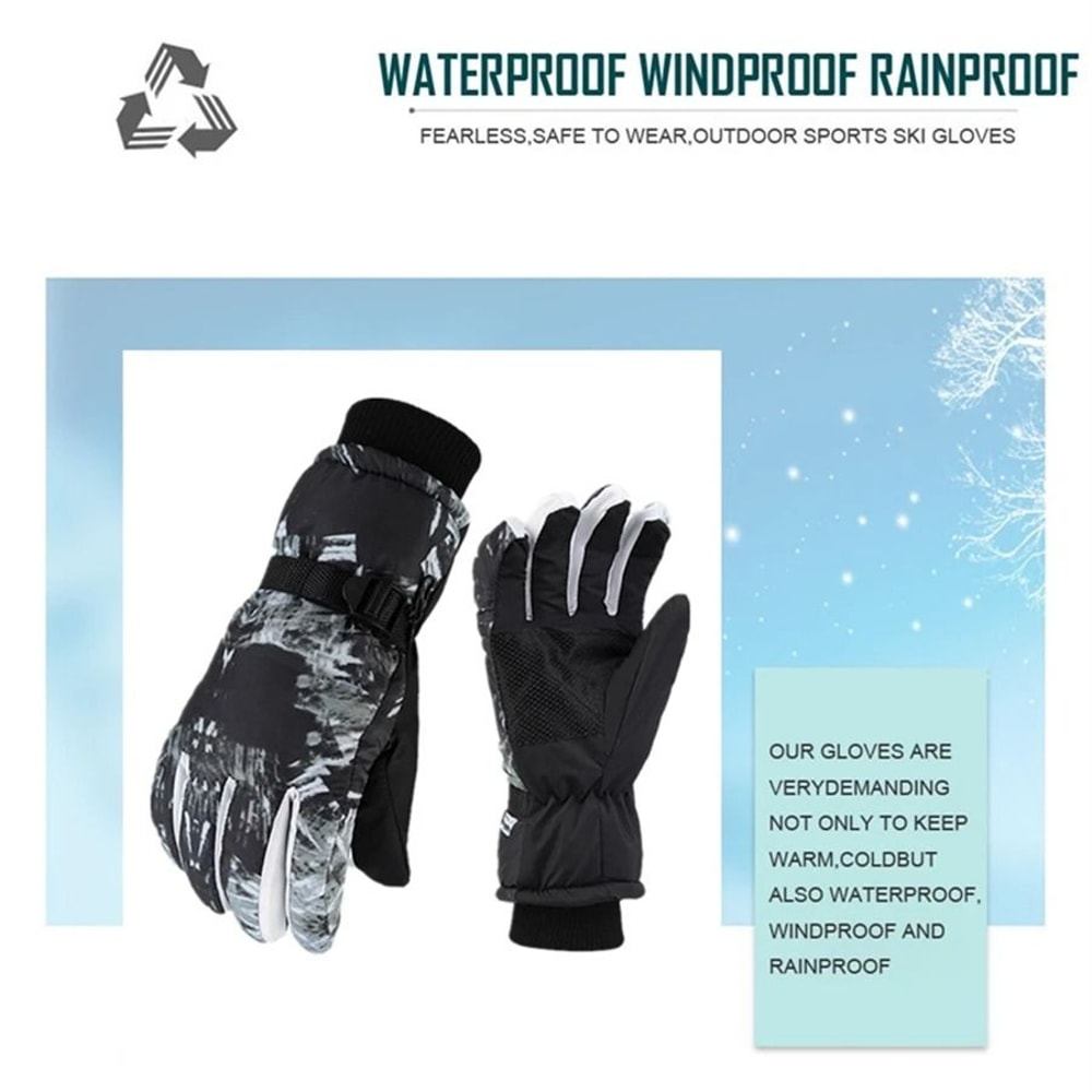Professional Mens Waterproof Ski Winter Warm Gloves 2