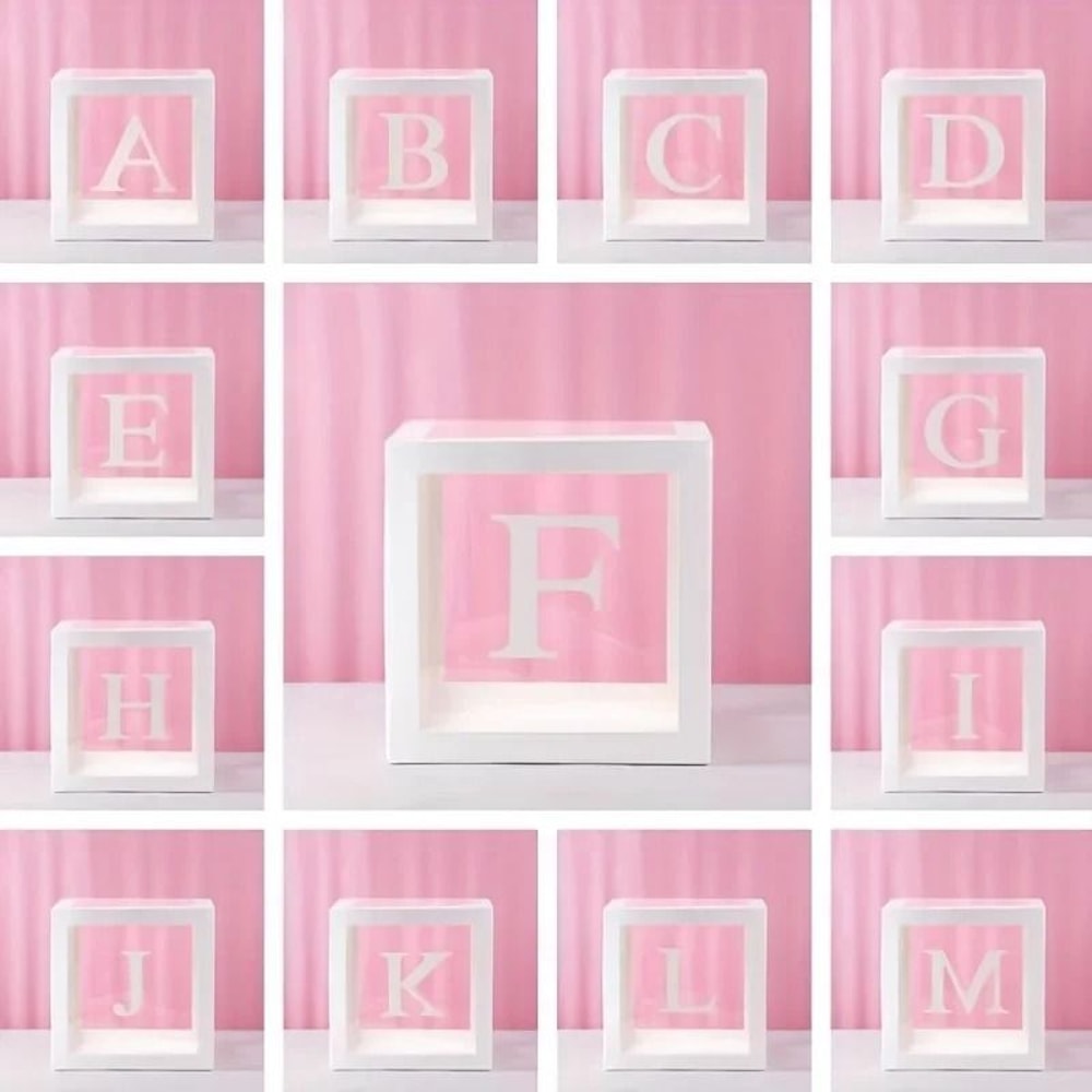 Transparent Custom Letter Baby Shower Balloon Box 0