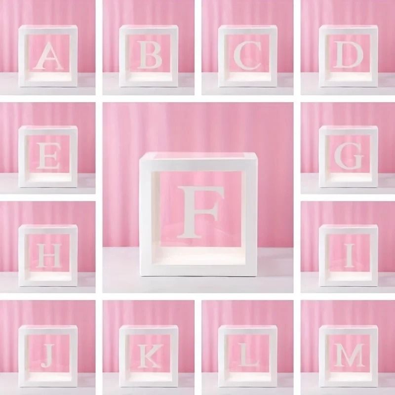 Transparent Custom Letter Baby Shower Balloon Box 0