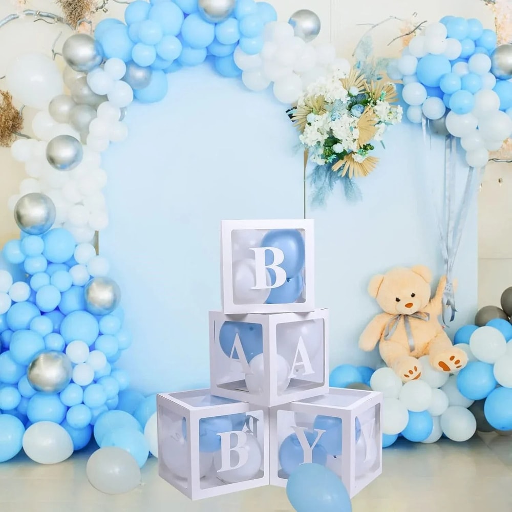 Transparent Custom Letter Baby Shower Balloon Box 1