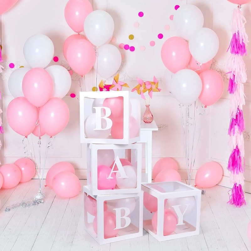 Transparent Custom Letter Baby Shower Balloon Box 2