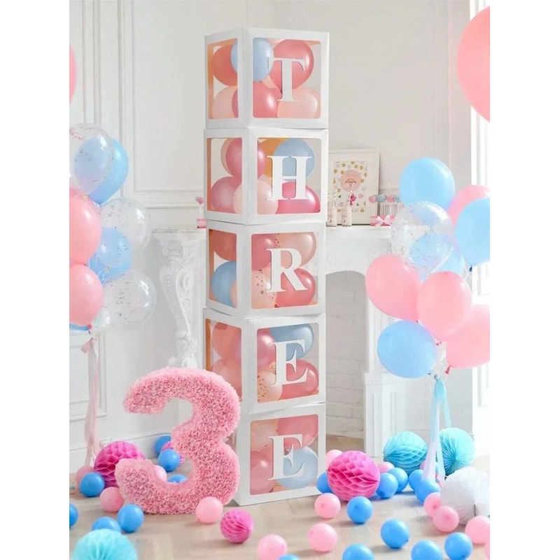 Transparent Custom Letter Baby Shower Balloon Box 3