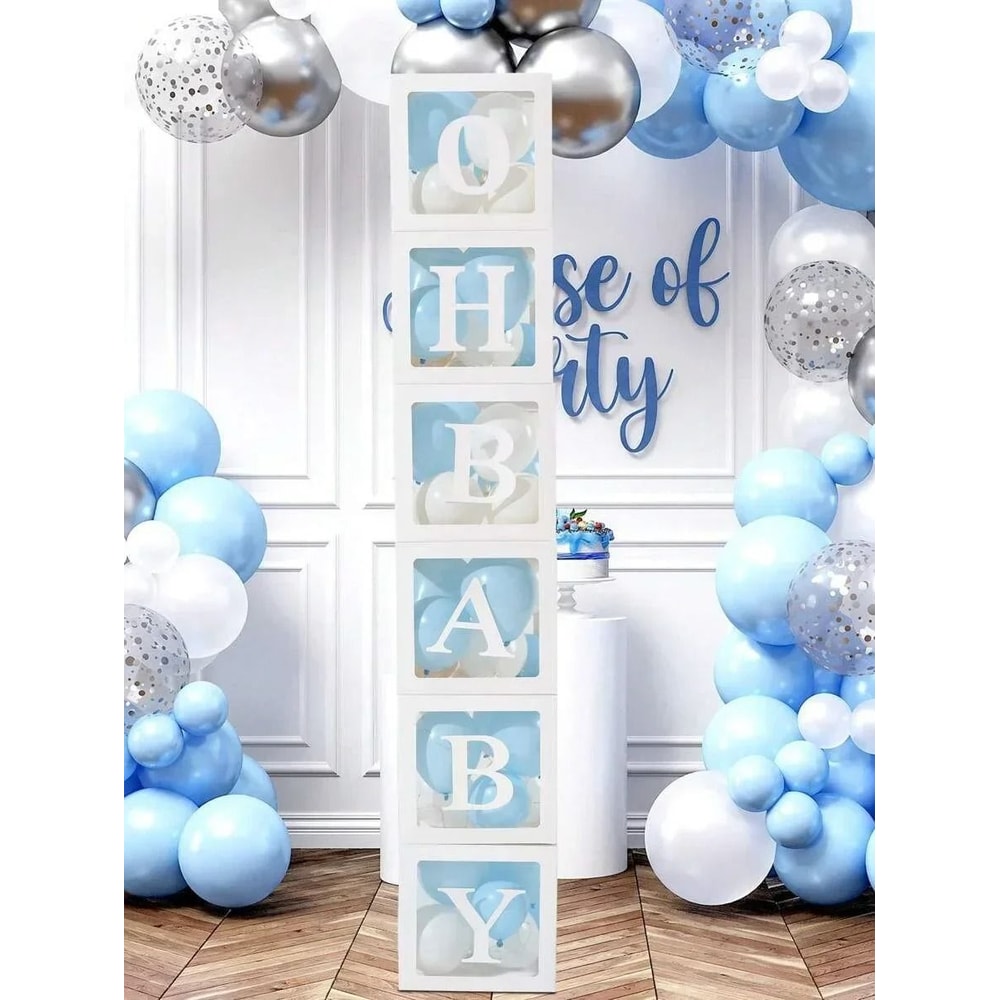 Transparent Custom Letter Baby Shower Balloon Box 4