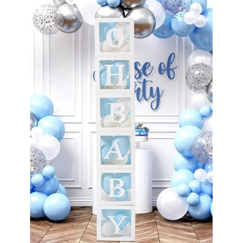 Transparent Custom Letter Baby Shower Balloon Box 4