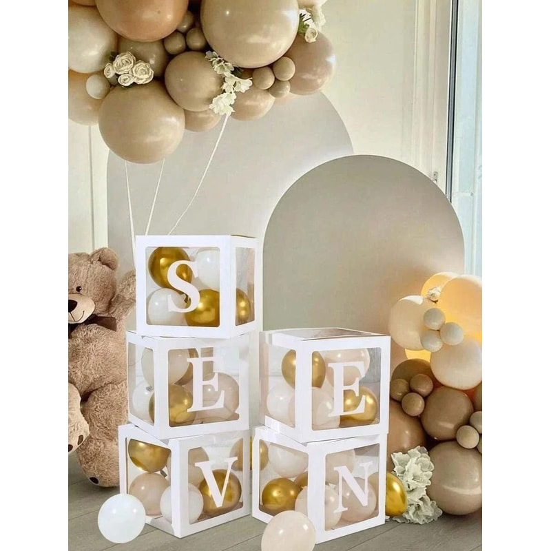 Transparent Custom Letter Baby Shower Balloon Box 5