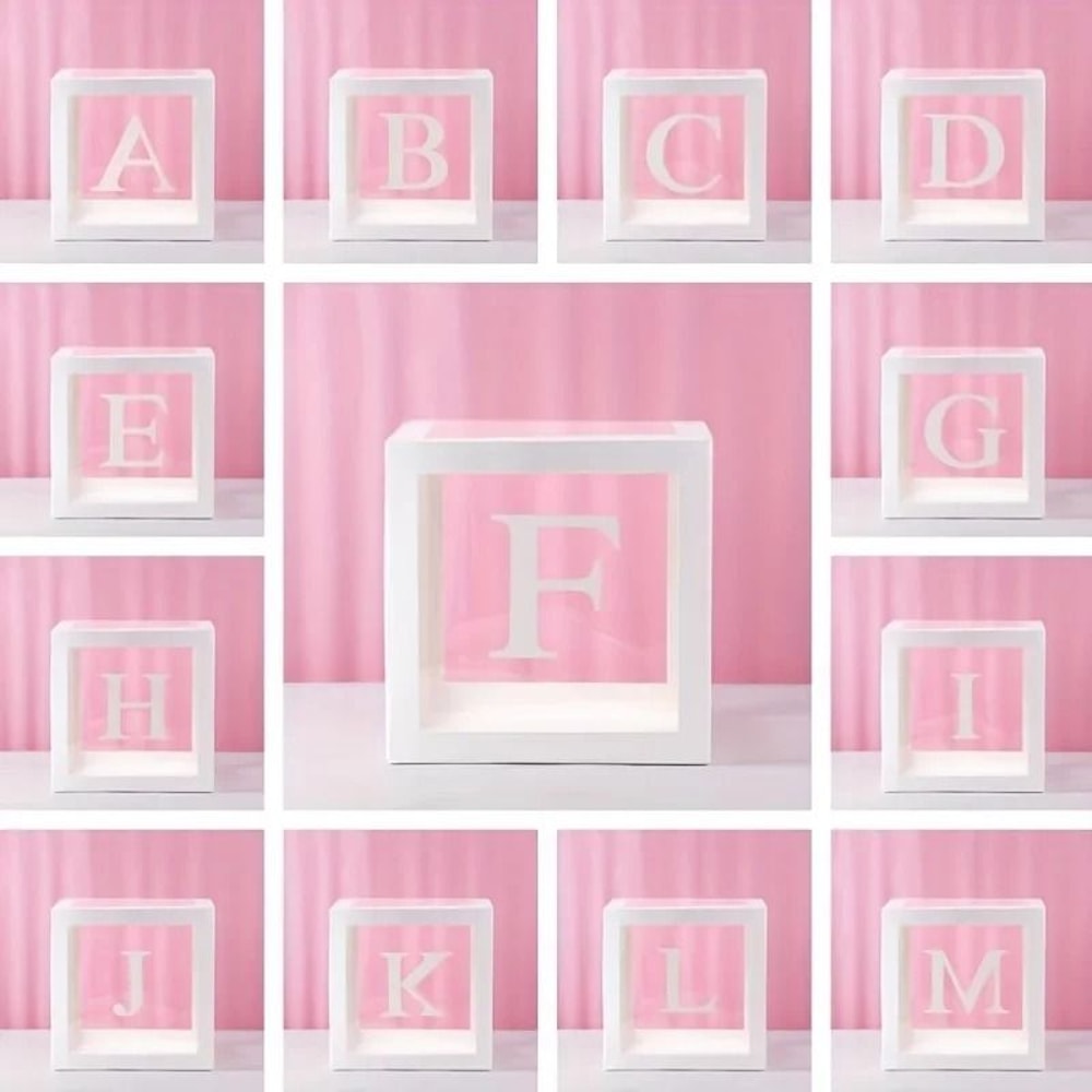 Transparent Custom Letter Baby Shower Balloon Box 6