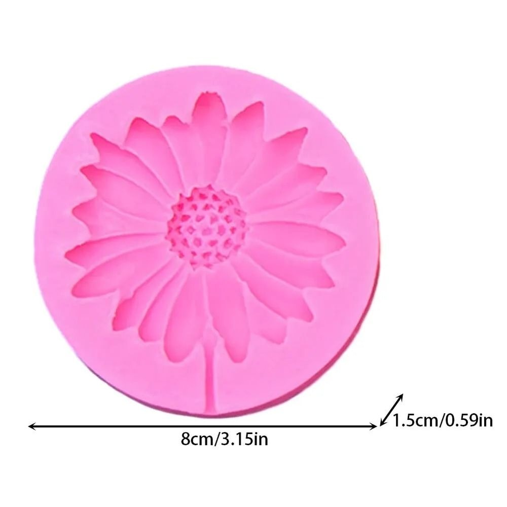 3D Daisy Flower Silicone Baking Casting Mold 9
