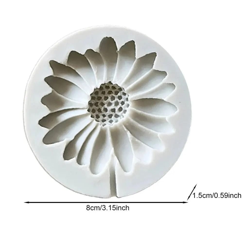 3D Daisy Flower Silicone Baking Casting Mold 8