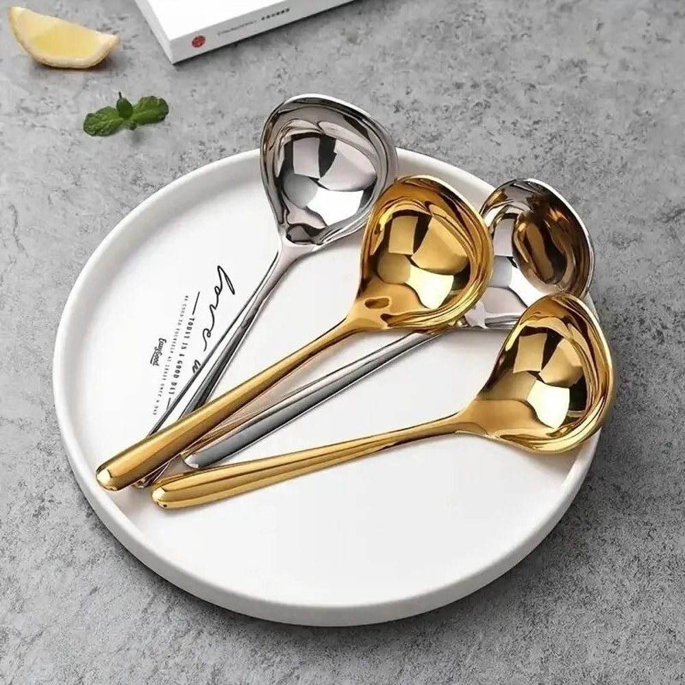 Stainless Steel Thickening LongHandle Soup Ladle 3