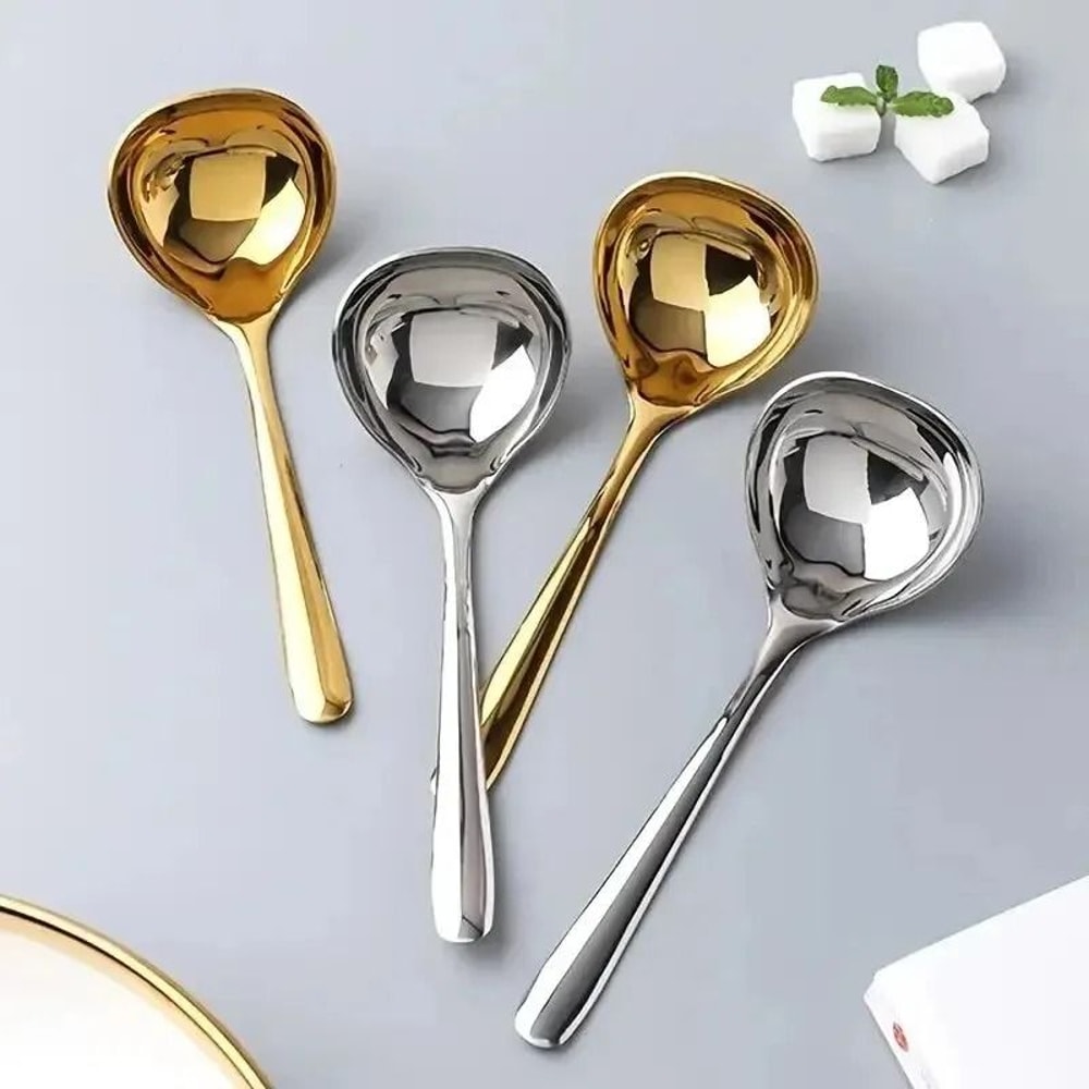 Stainless Steel Thickening LongHandle Soup Ladle 5