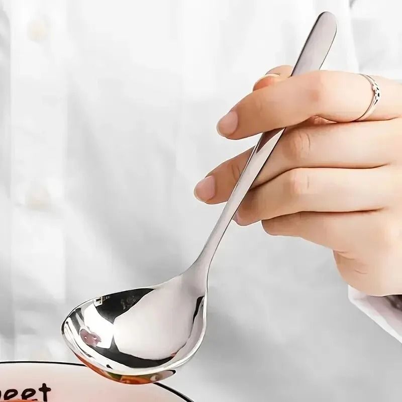 Stainless Steel Thickening LongHandle Soup Ladle 6