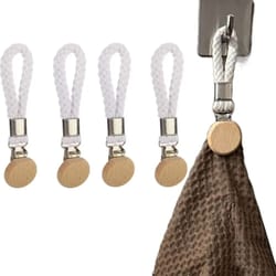 2pcs multi-functional woven rope towel clips