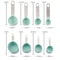 8PCS Stainless Steel Handle Measuring Cups And Spoons Set 1