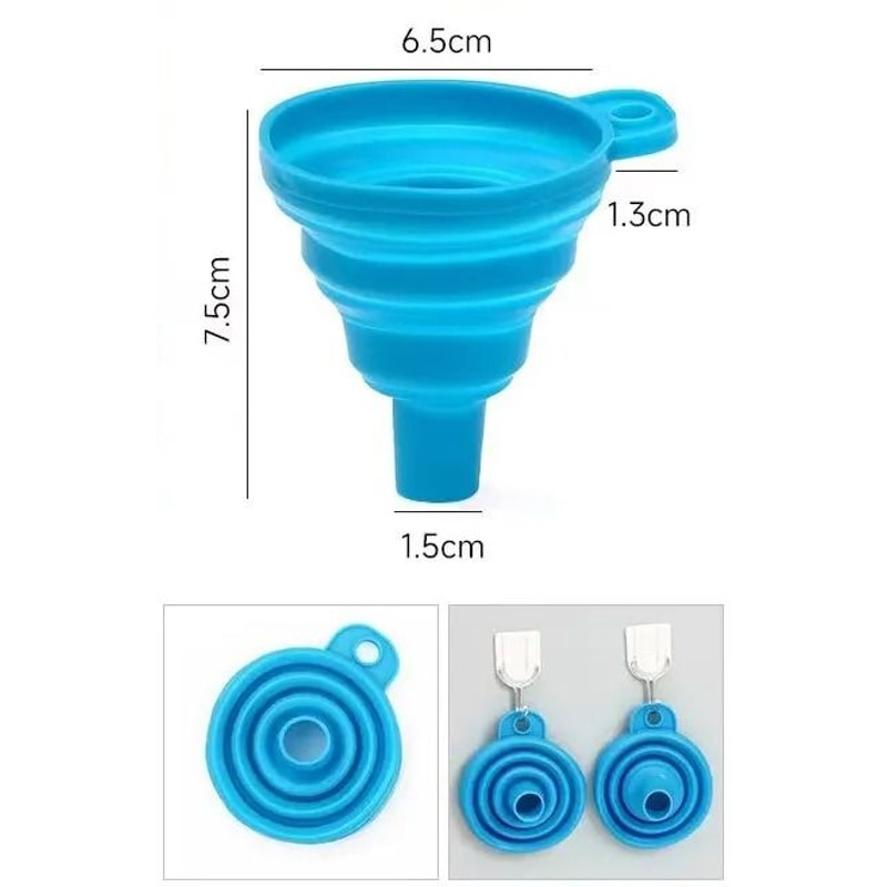 Foldable Silicone Kitchen Funnel Set 6