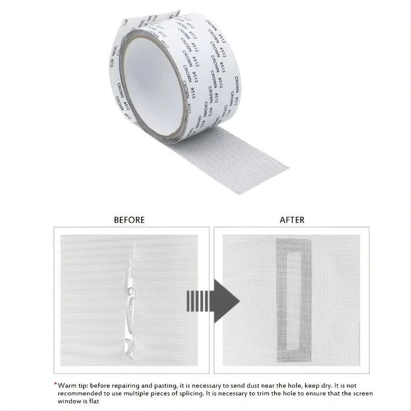 SelfAdhesive Window Screen Repair Mesh Tape 5