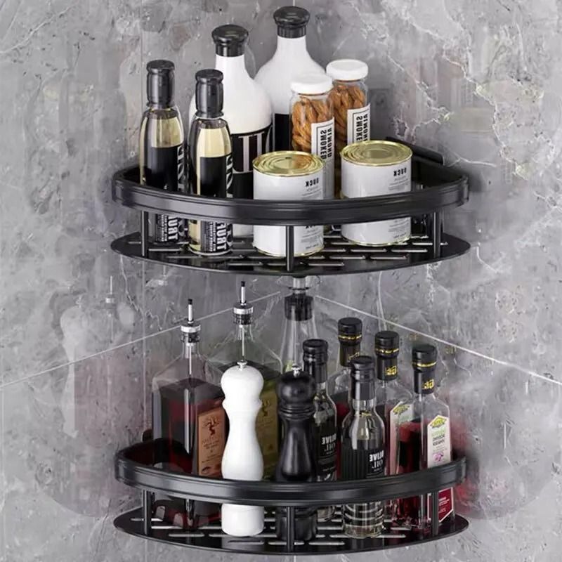 Bathroom Storage NoDrill Wall Mount Corner Shelf 4