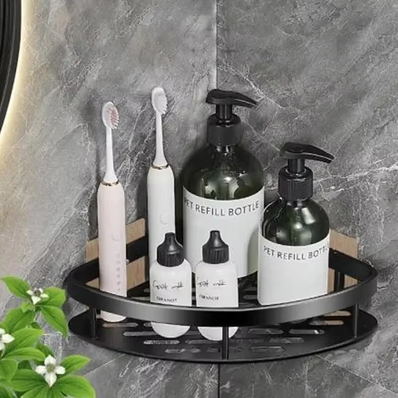 Bathroom Storage NoDrill Wall Mount Corner Shelf 7