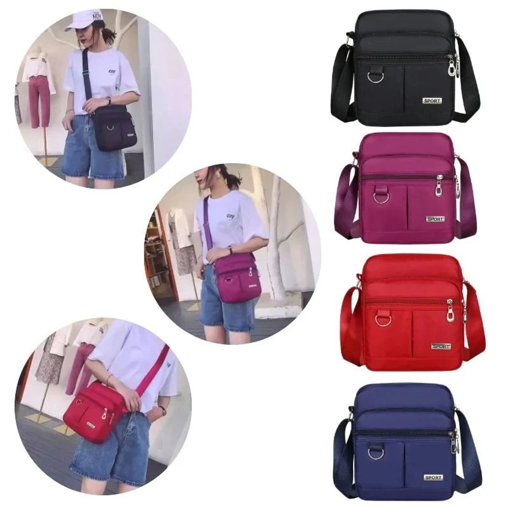 Multifunctional Waterproof Nylon Messenger Crossbody Bag 2