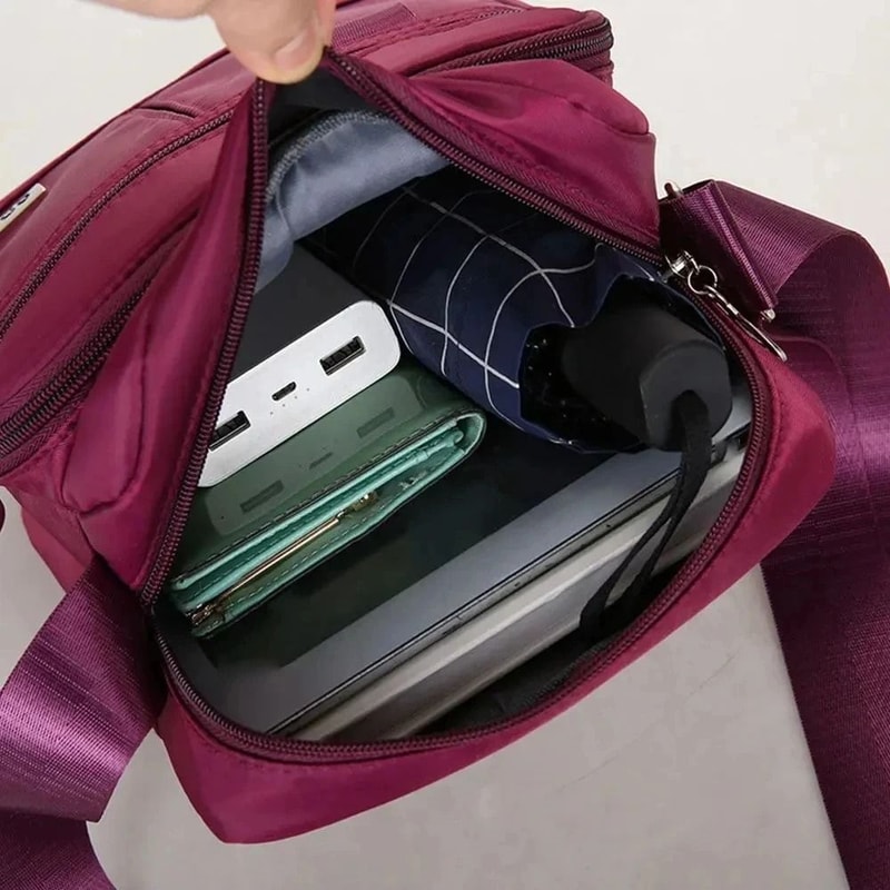Multifunctional Waterproof Nylon Messenger Crossbody Bag 3
