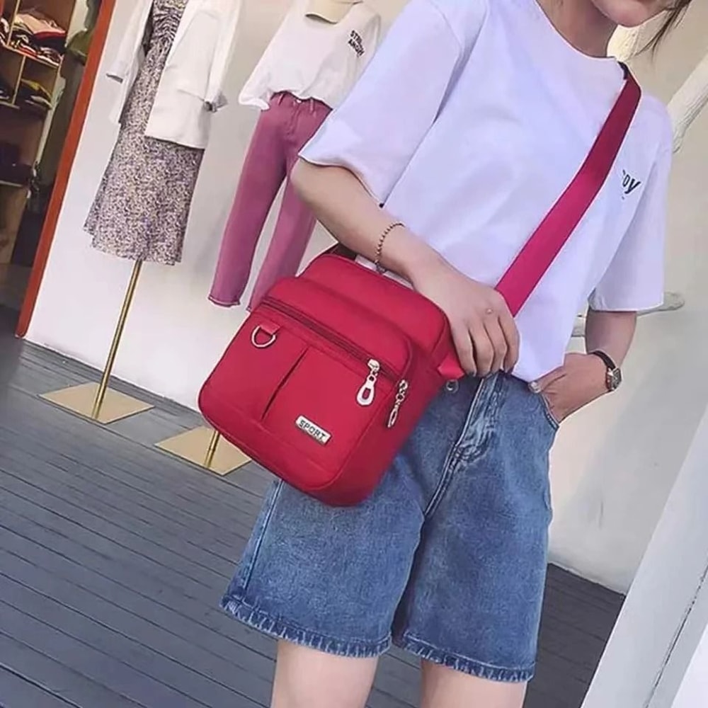 Multifunctional Waterproof Nylon Messenger Crossbody Bag 4