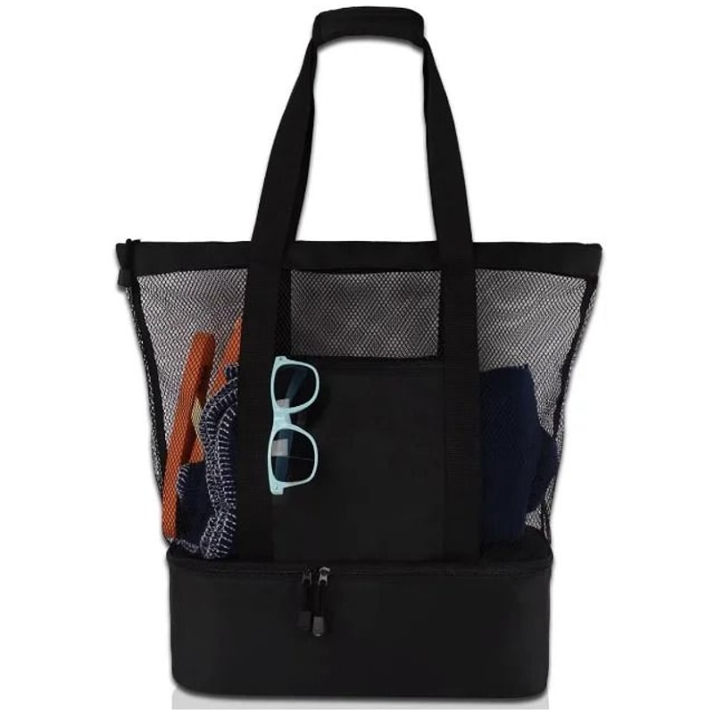 HighCapacity Mesh Picnic And Beach Bag 8