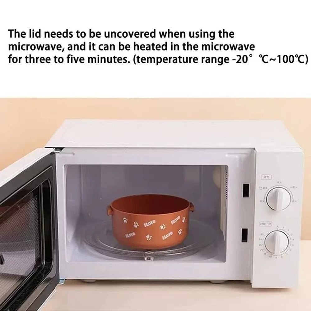 Portable Insulated Stackable Cartoon Bear Bento Set 3