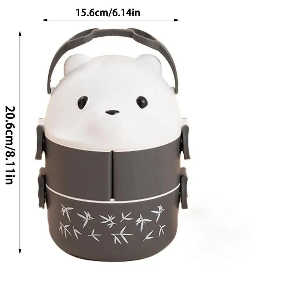Portable Insulated Stackable Cartoon Bear Bento Set 9